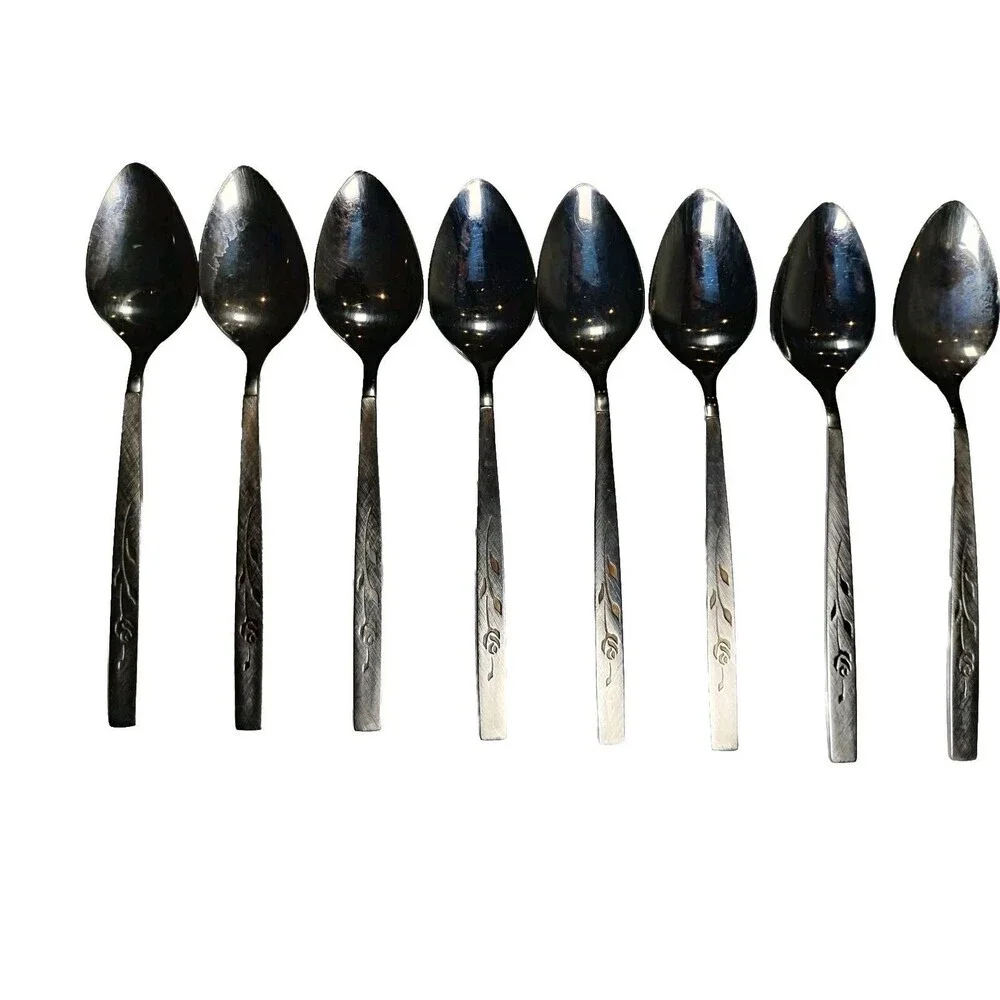 Oneida Oneidacraft Deluxe Lasting Rose 29 Forks Knives Spoons Stainless Flatware - Picture 3 of 15